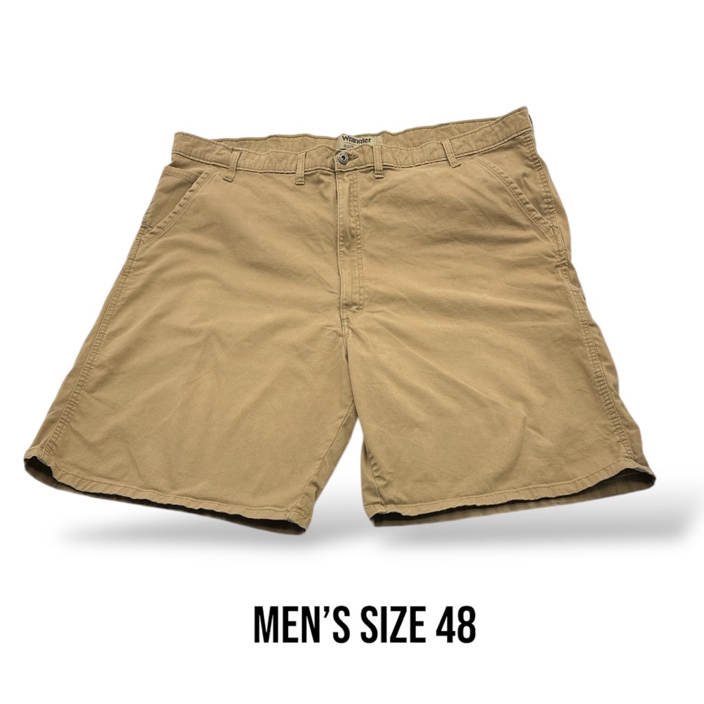 Wrangler Carpenter Shorts Men's Size 48 Flat Front‎ Canvas Pockets (A55)